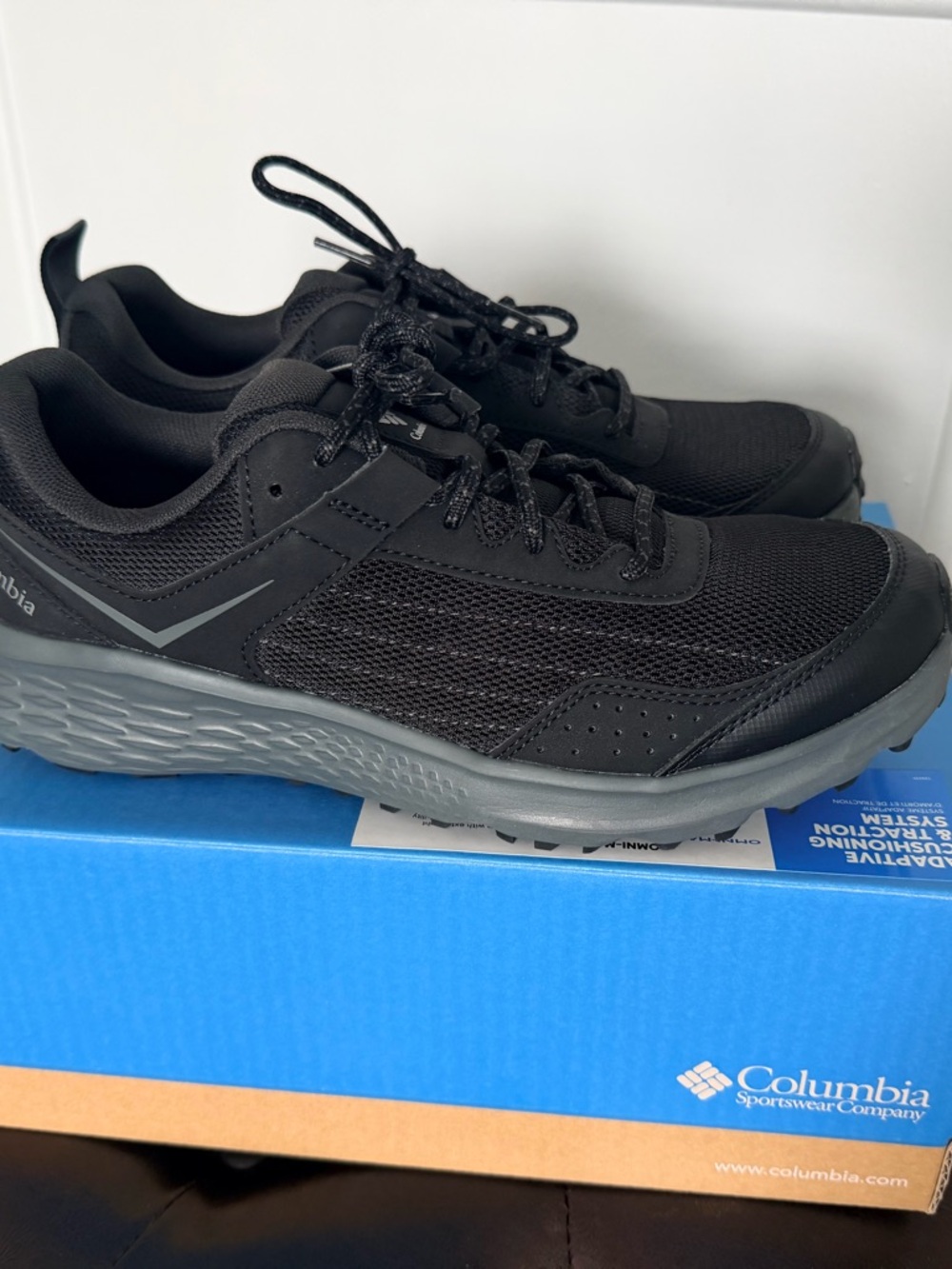 Columbia Men's Black Athletic Mesh Trainer with Gray Sole